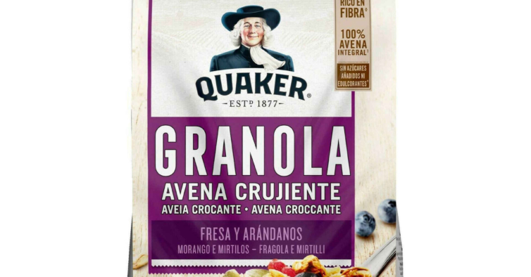 10. Granola com morango e mirtilos Quaker (4,99€)